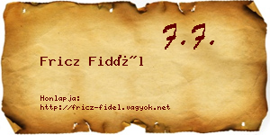 Fricz Fidél névjegykártya